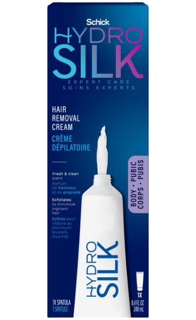 A Hydro Silk Hair Removal Cream package.