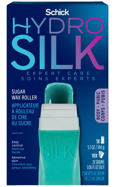 A Hydro Silk Sugar Wax Roller package.
